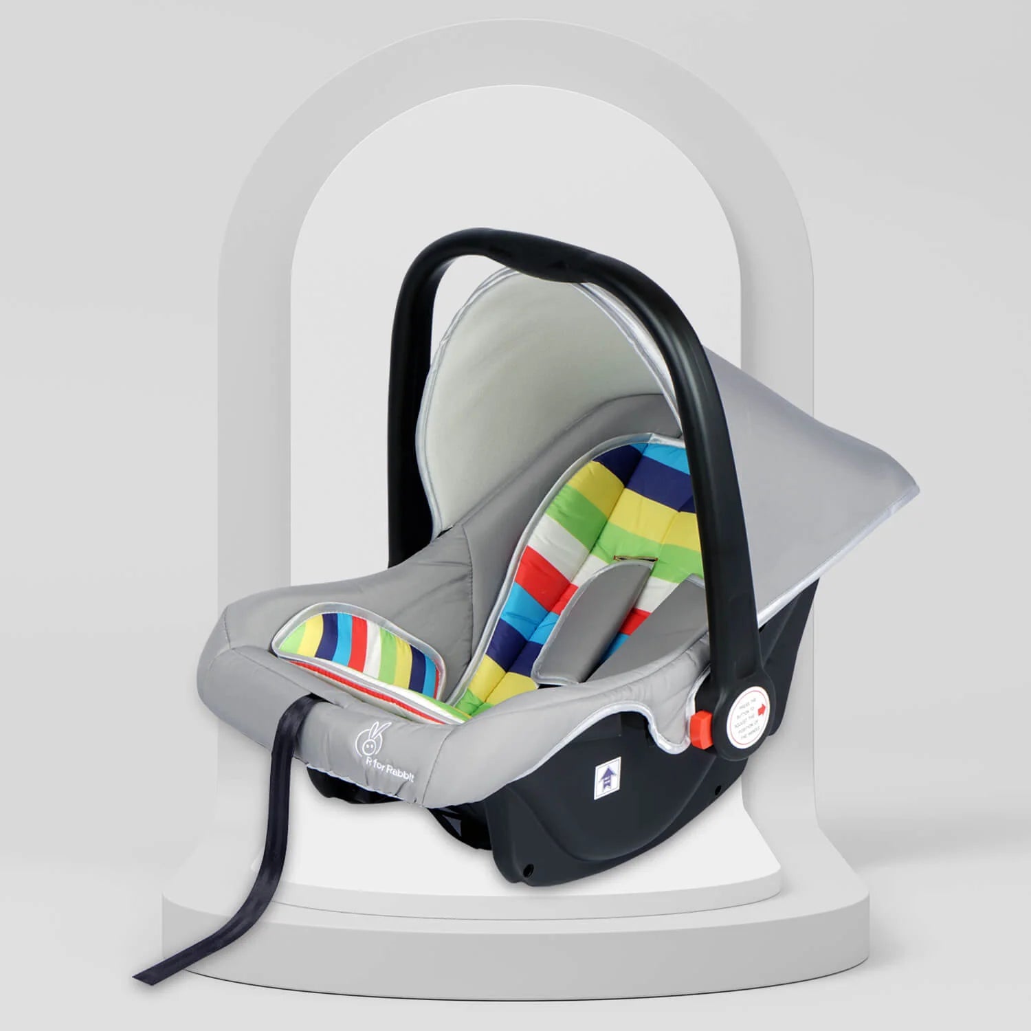 Experience ultimate versatility with the R For Rabbit Picabo 4-in-1 Baby Carrycot Cum Car Seat, offering a safe and comfortable solution for travel, napping, and carrying your newborn. Available at uSmile.toys." www.usmile.toys